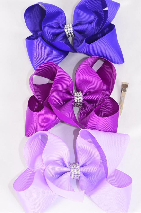 Jumbo Purple Hair Bows