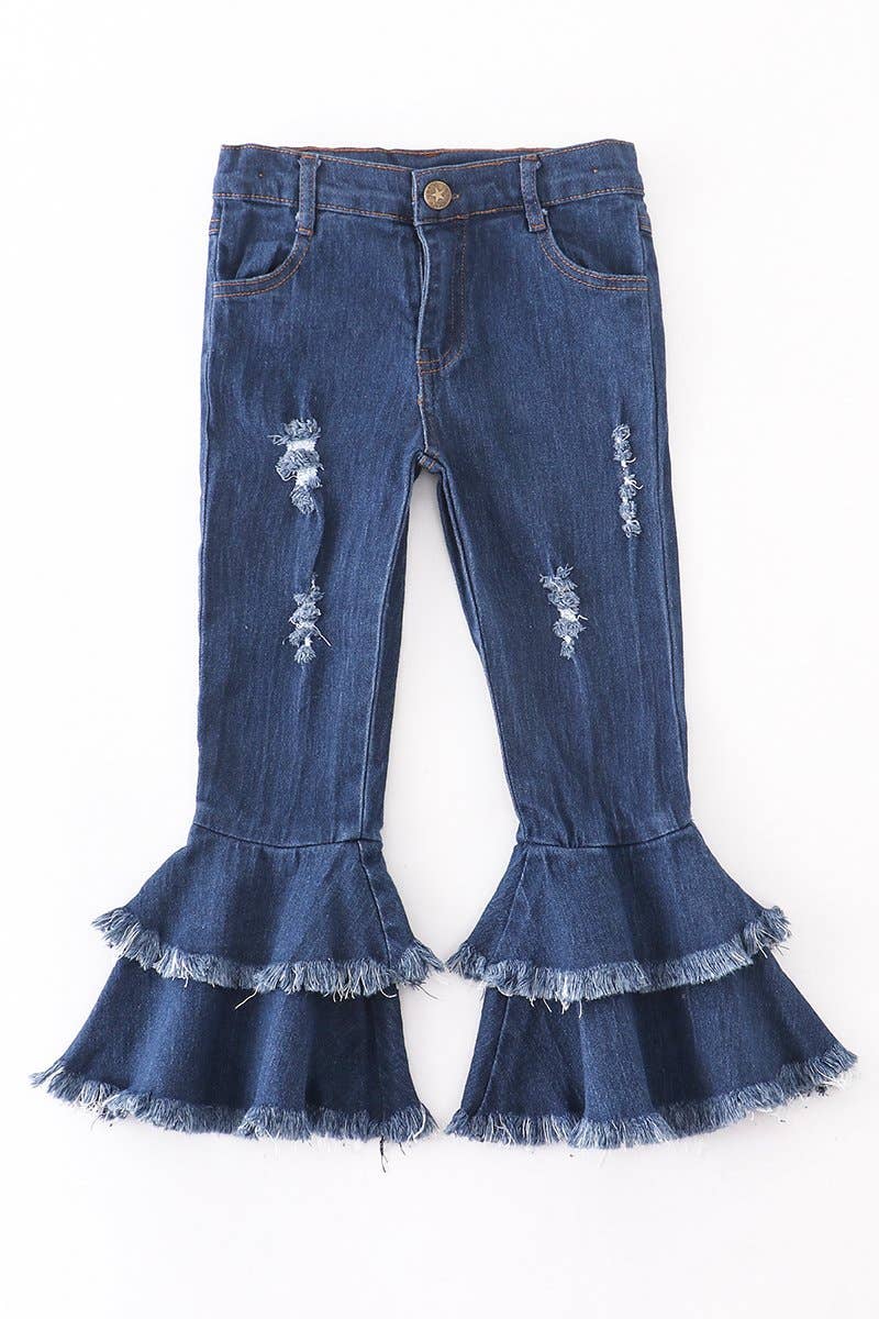 Distressed Ruffled Flare Jeans (Plus) – Beauty Slayaz