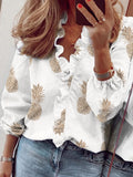 Ruffle Me Up Long Sleeve Blouse