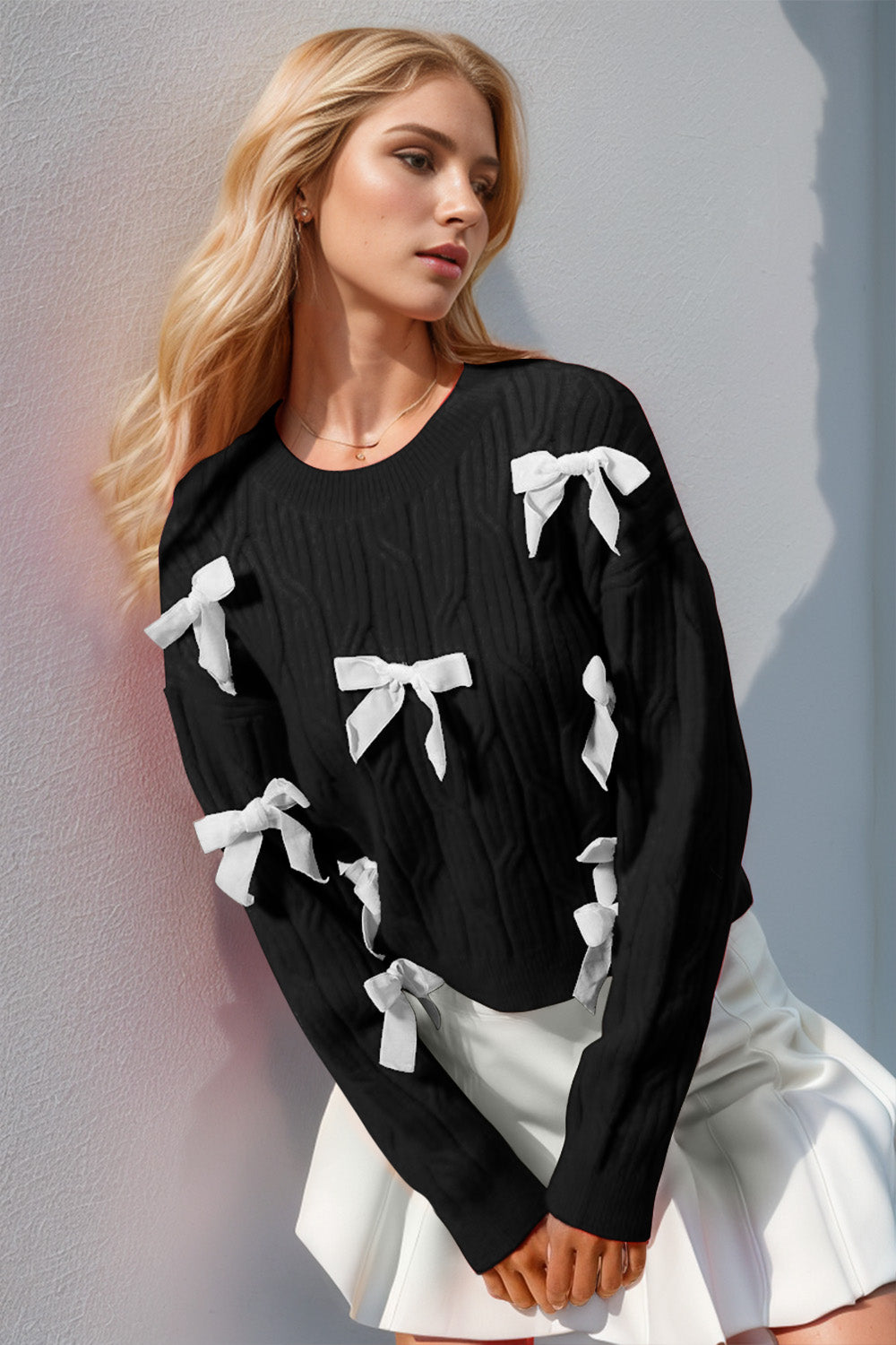 Double Take Bow Sweater
