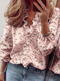 Ruffle Me Up Long Sleeve Blouse