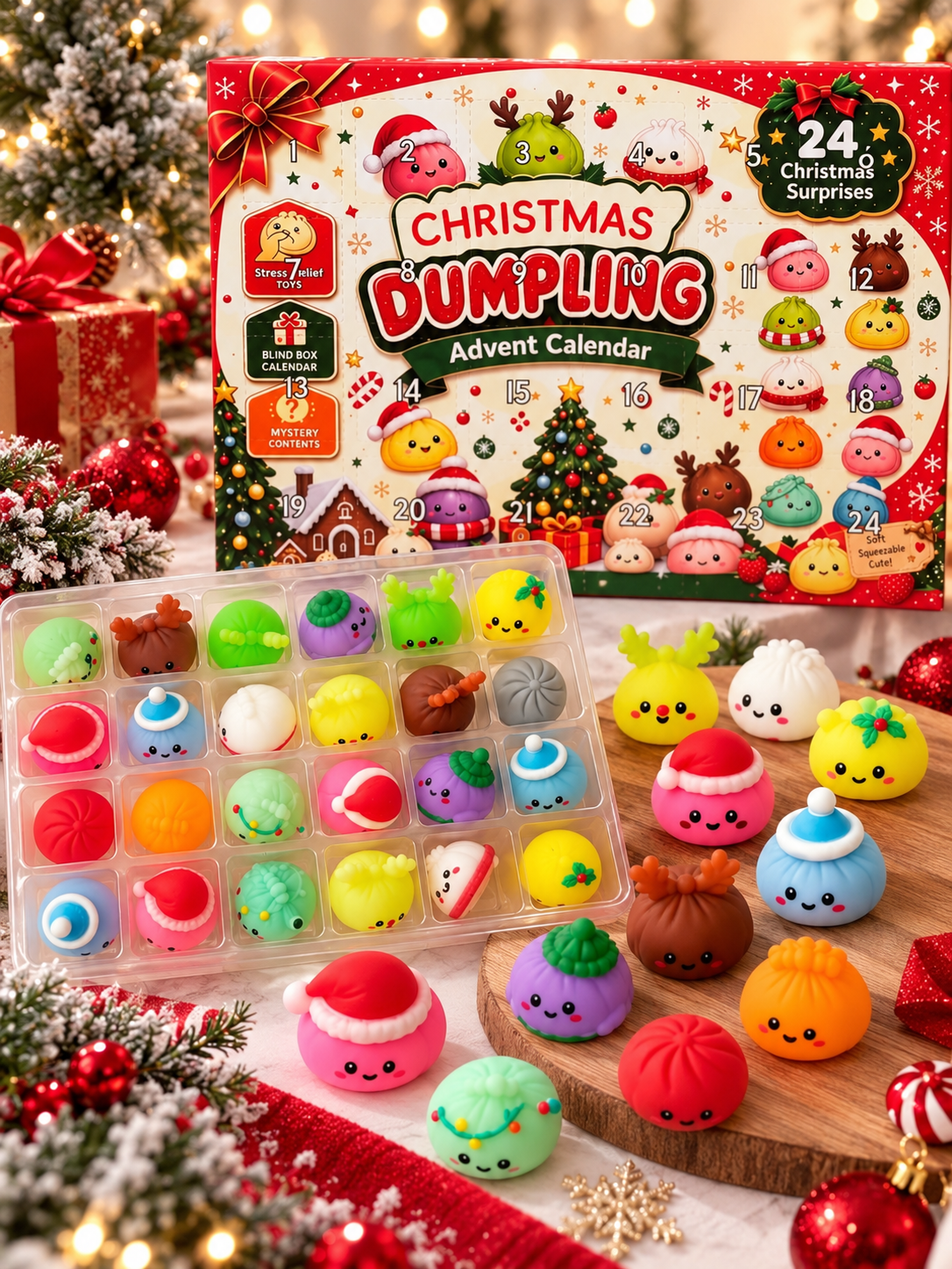Christmas Dumpling Squishy Advent Calendar