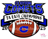 Clayton Comets 2025 Champions Long Sleeve T-Shirt