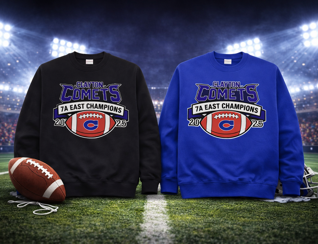 Clayton Comets 2025 Champions Crewneck Sweatshirt