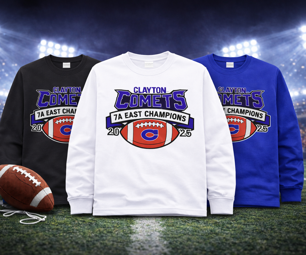 Clayton Comets 2025 Champions Long Sleeve T-Shirt