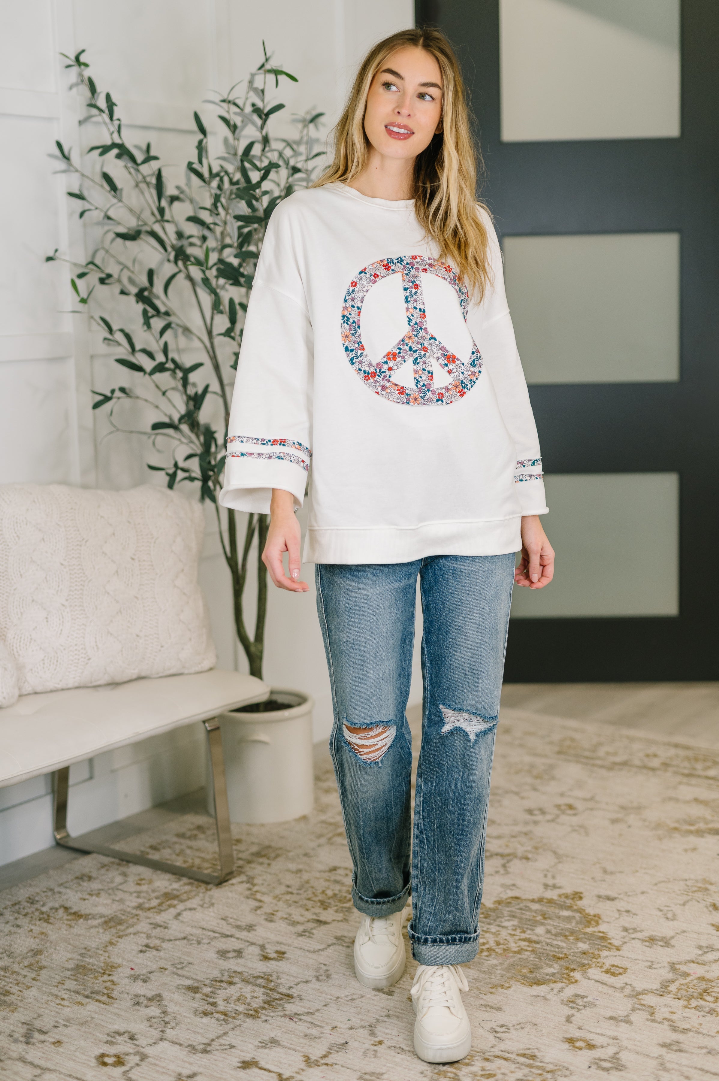 Peace, Love, and Flowers Top