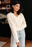 Requisite Request Surplice Crop Sweater