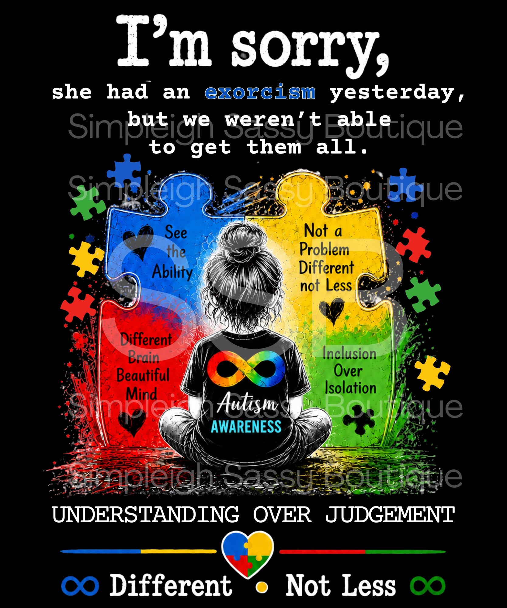 Understanding Over Judgment Autism Awareness Tee