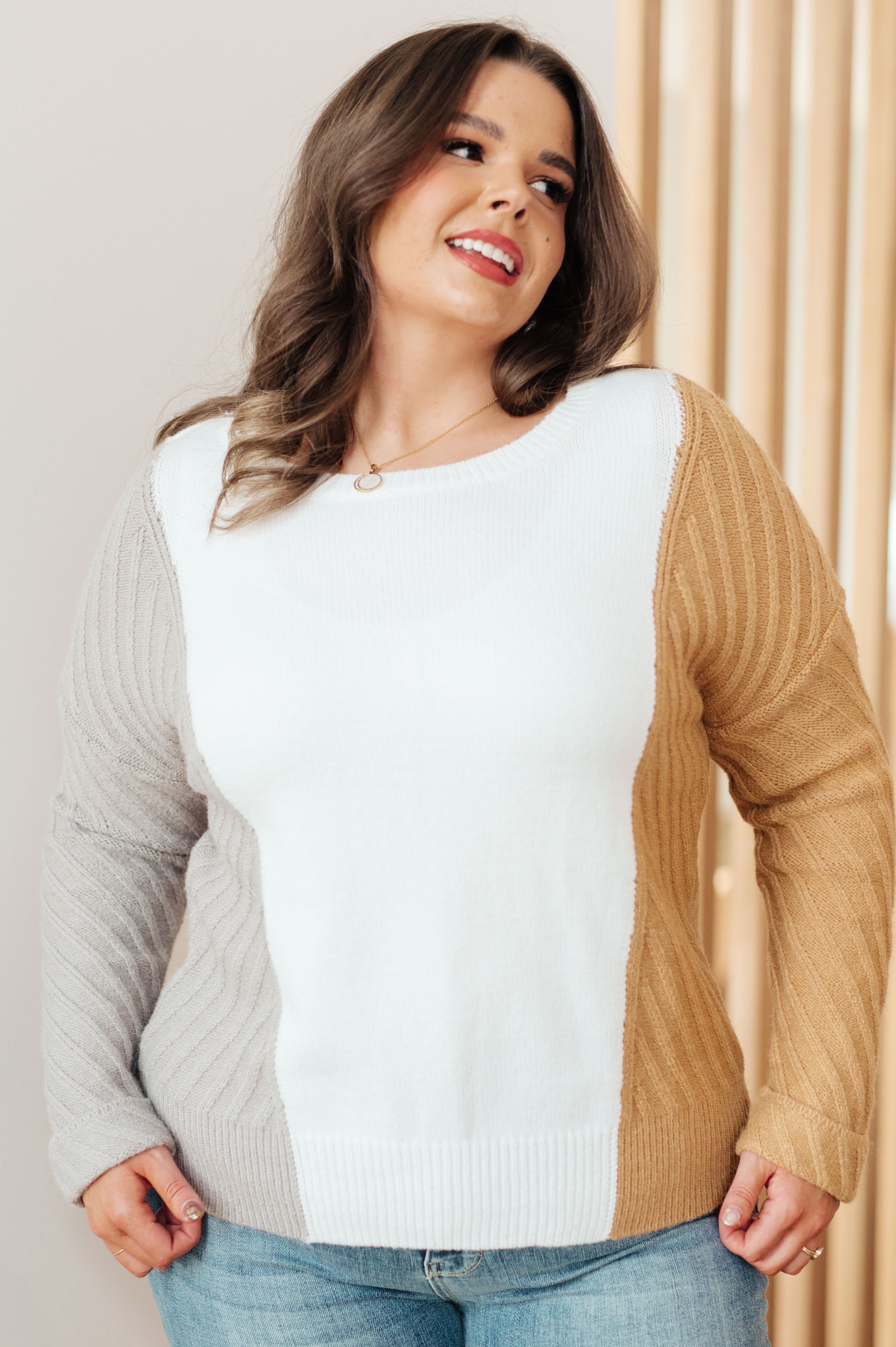 This and That Color Block Sweater