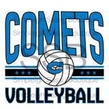 Comets Dig • Set • Spike Tee
