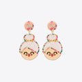 Rhinestone Mrs. Claus Earrings