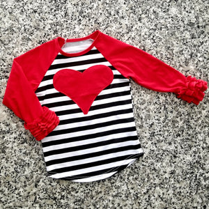 Be Mine Ruffle Raglan Tee