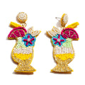 Beaded Sequin Fruit Cocktail - Yellow