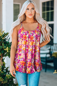 Here for the Florals Ruffle Hem Cami