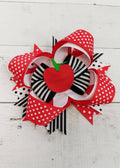 Teacher's Favorite Apple Hair Bow