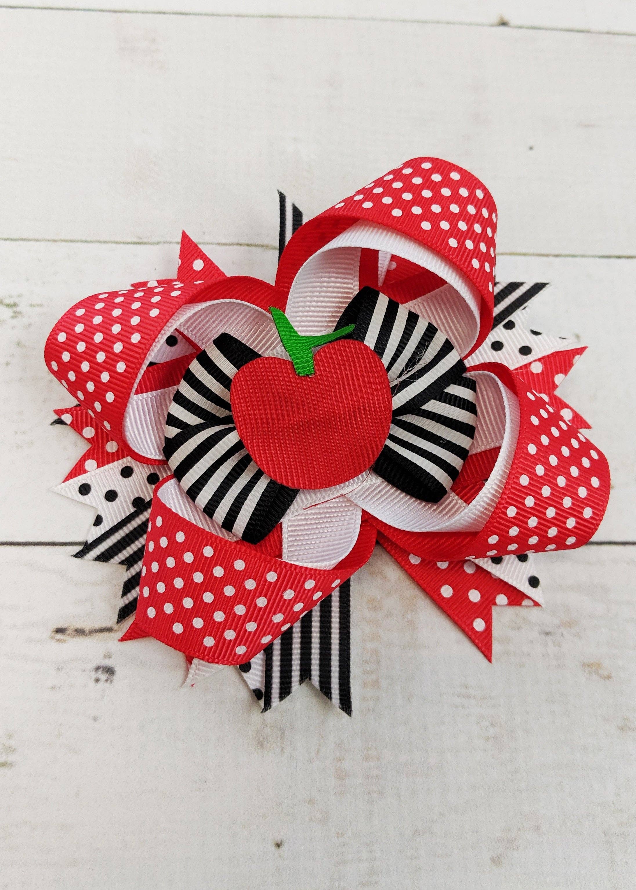 Teacher's Favorite Apple Hair Bow