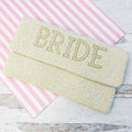 Here Comes The Bride Beaded Crossbody Clutch