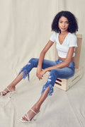 Kick N' Dip High Rise Skinny