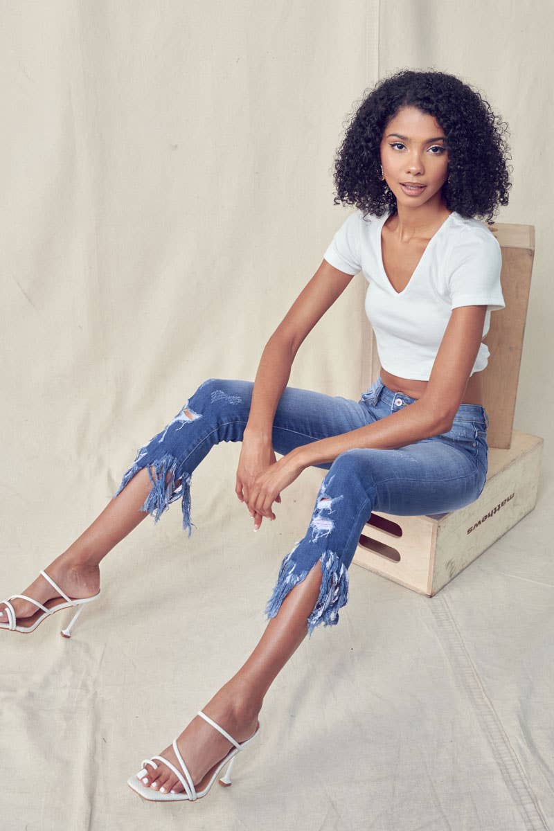Kick N' Dip High Rise Skinny