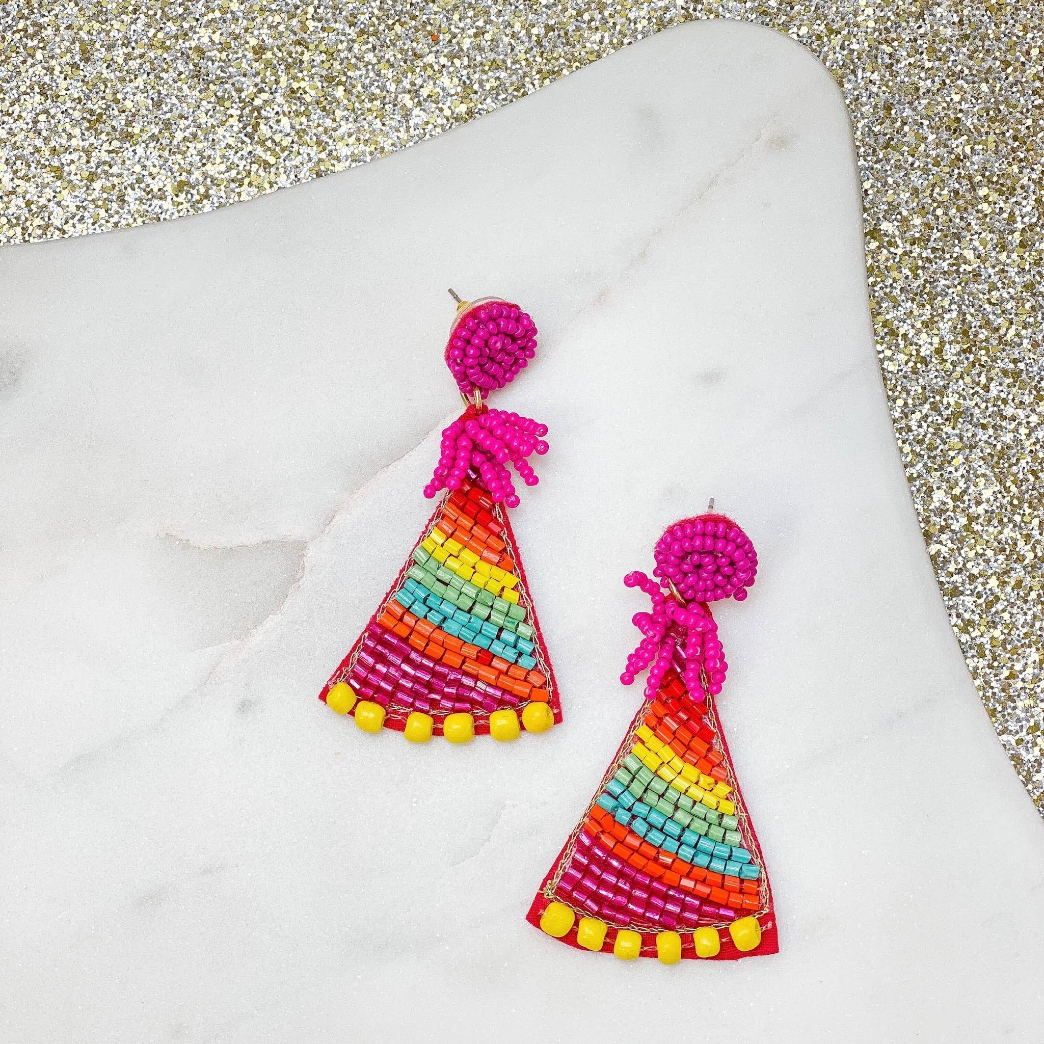 Party Time Beaded Dangle Earrings