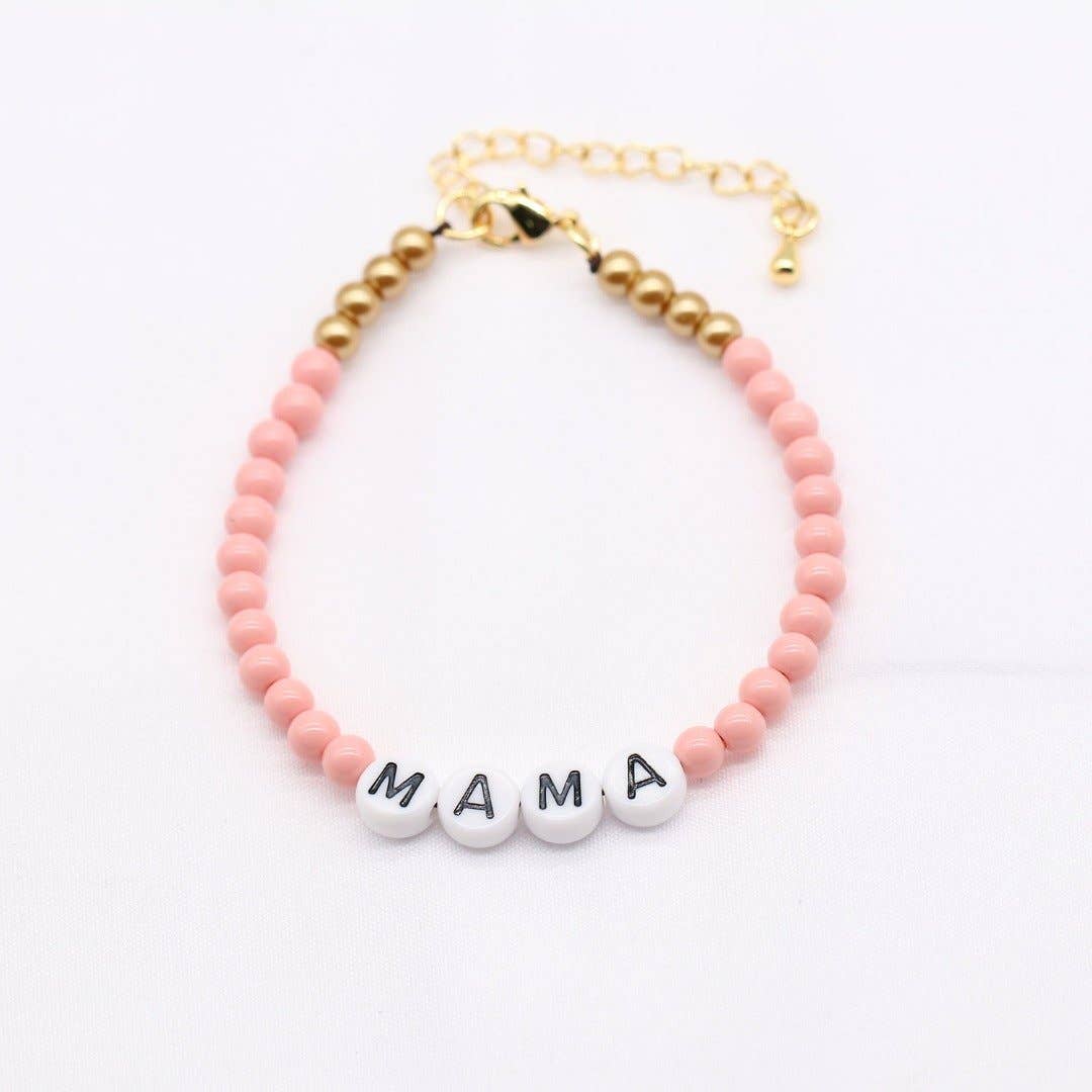 Mama Adjustable Bracelets - Pink