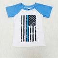 Thin Blue Line Short Sleeve Baseball Tee