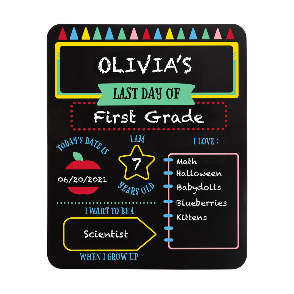 First and Last Day of School Reversible Chalkboard