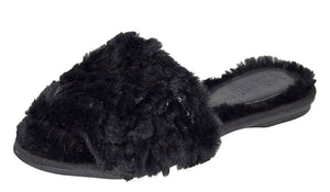 Fluffy Slide Sequins Slippers