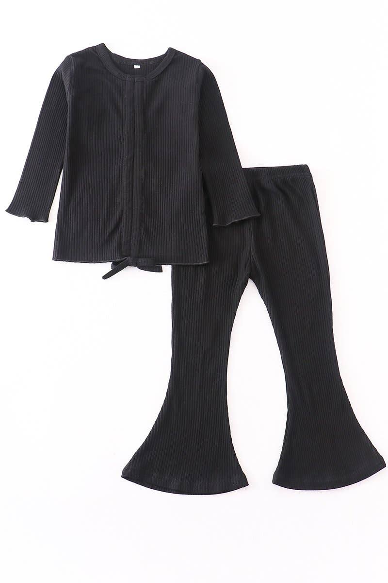 Black Ribbed Boutique Set