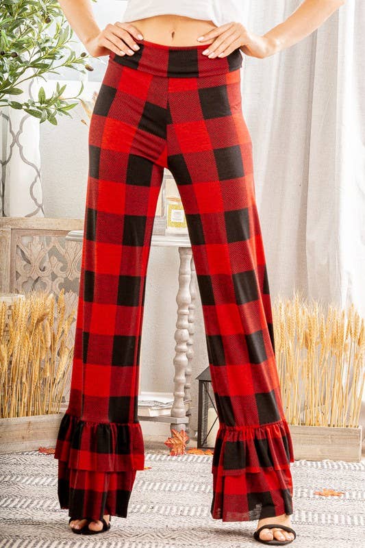 Party N' Plaid Ruffle Pants