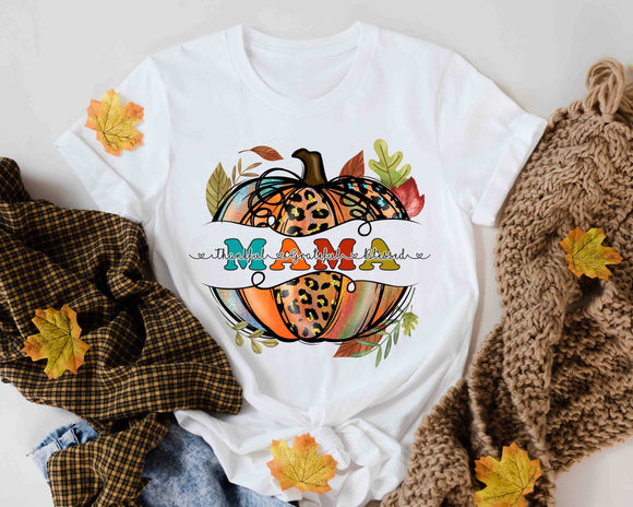 Thankful Grateful Blessed Mama Graphic Tee