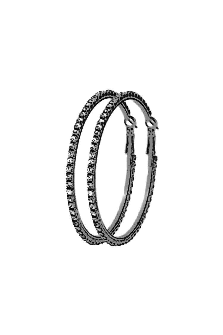 Shine Bright Rhinestone Hoop Earrings