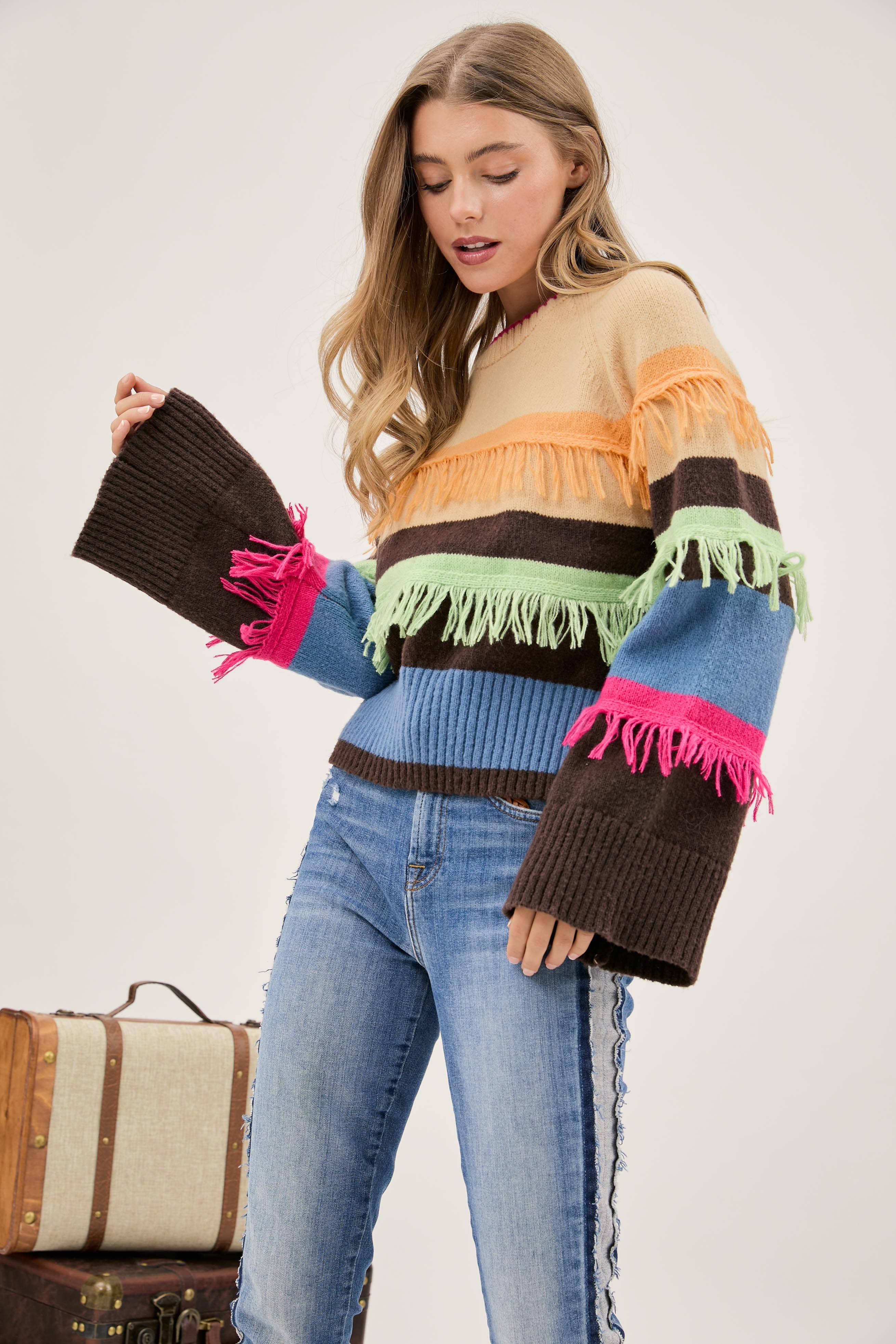 Unhinged on Fringe Sweater