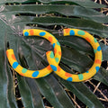 Yellow Confetti Clay Hoop Earrings