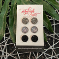 12mm Gunmetal, Silver Leopard, Black in Stainless Steel