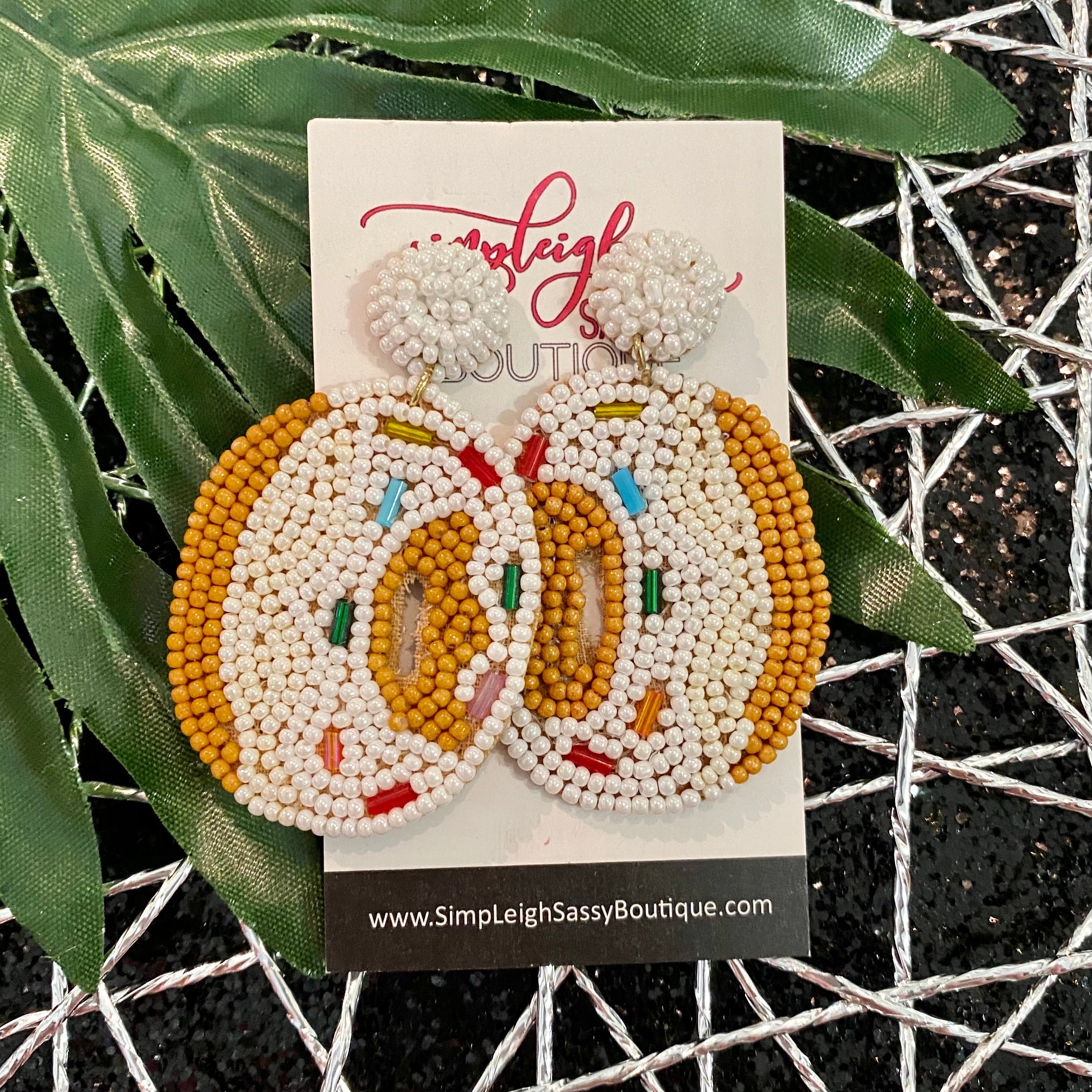 Beaded Donut Earrings