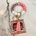 Silicone Wristlet Key Ring - Cherry