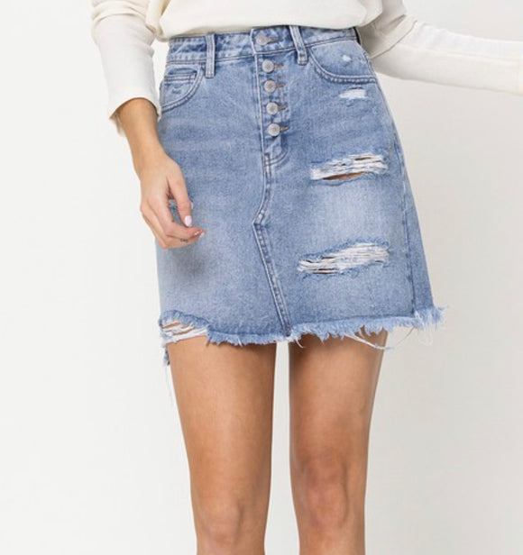 Claudia Fray Hem Mini Skirt