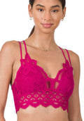 Crochet Lace Bralette - Magenta