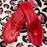 Red Designer Inspired Sandals