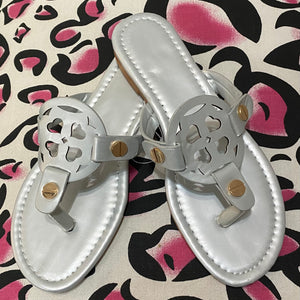 Silver Designer Inspired Sandals