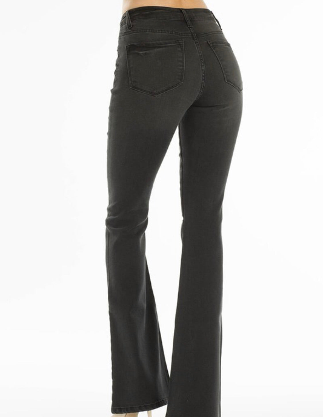 Mid Rise Flare Jean - Black